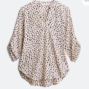 Lush Warren Split Neck Blouse